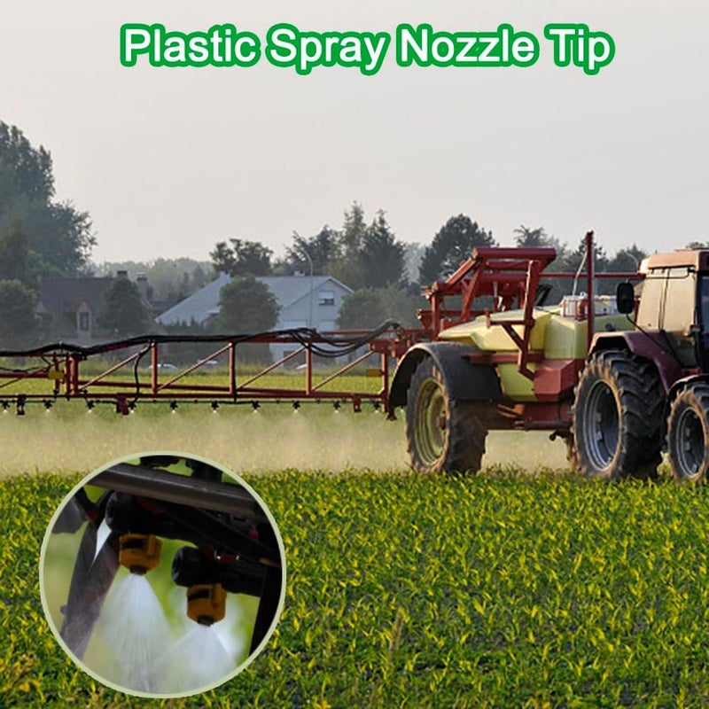 Tayffency 10 PCS Flat Fan Spray Tip 110 Degree Plastic Nozzle for Agricultural, Cleaning, Cooling (Grey), Gray - Image 5